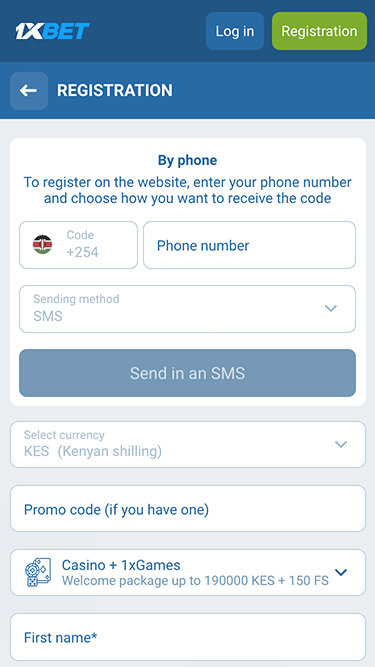 1xBet Kenya Registration
