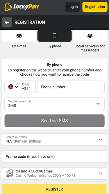 LuckyPari Registration